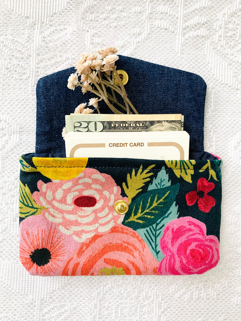 English Garden Floral Card Holder Wallet