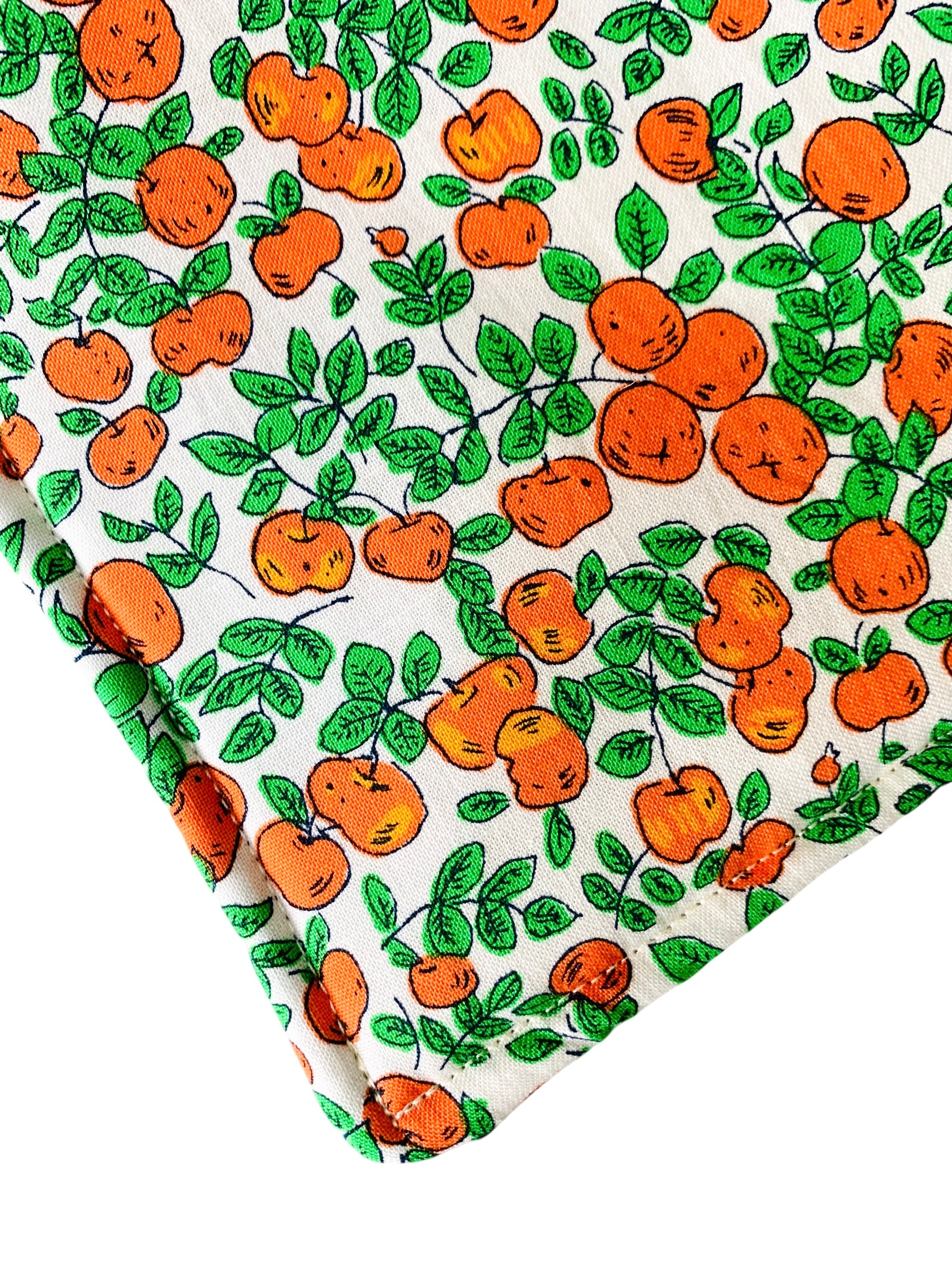 Orange Apple Potholder, Farmhouse Kitchen Decor, Fruit Trivet