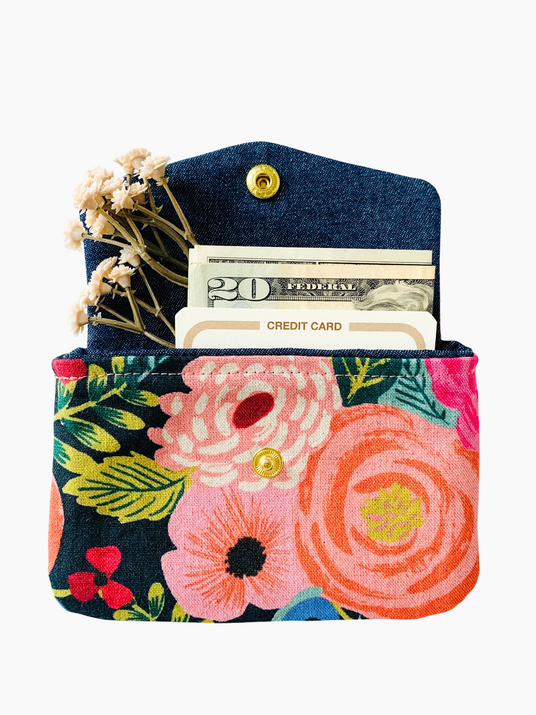 English Garden Floral Card Holder Wallet