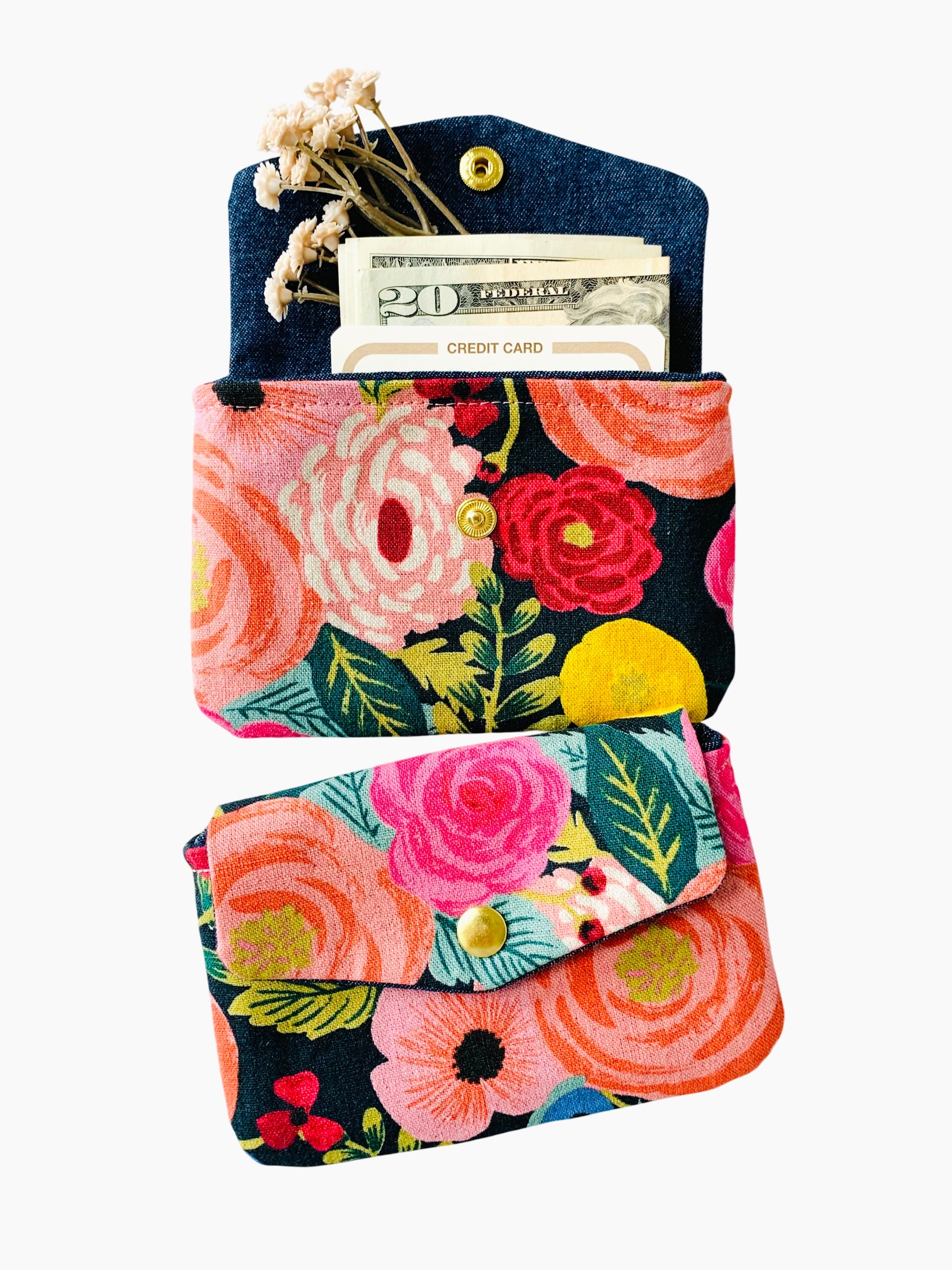 English Garden Floral Card Holder Wallet