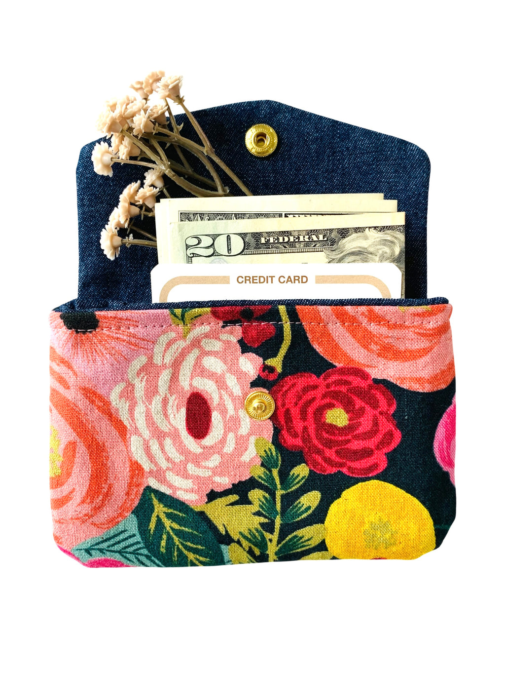 English Garden Floral Card Holder Wallet