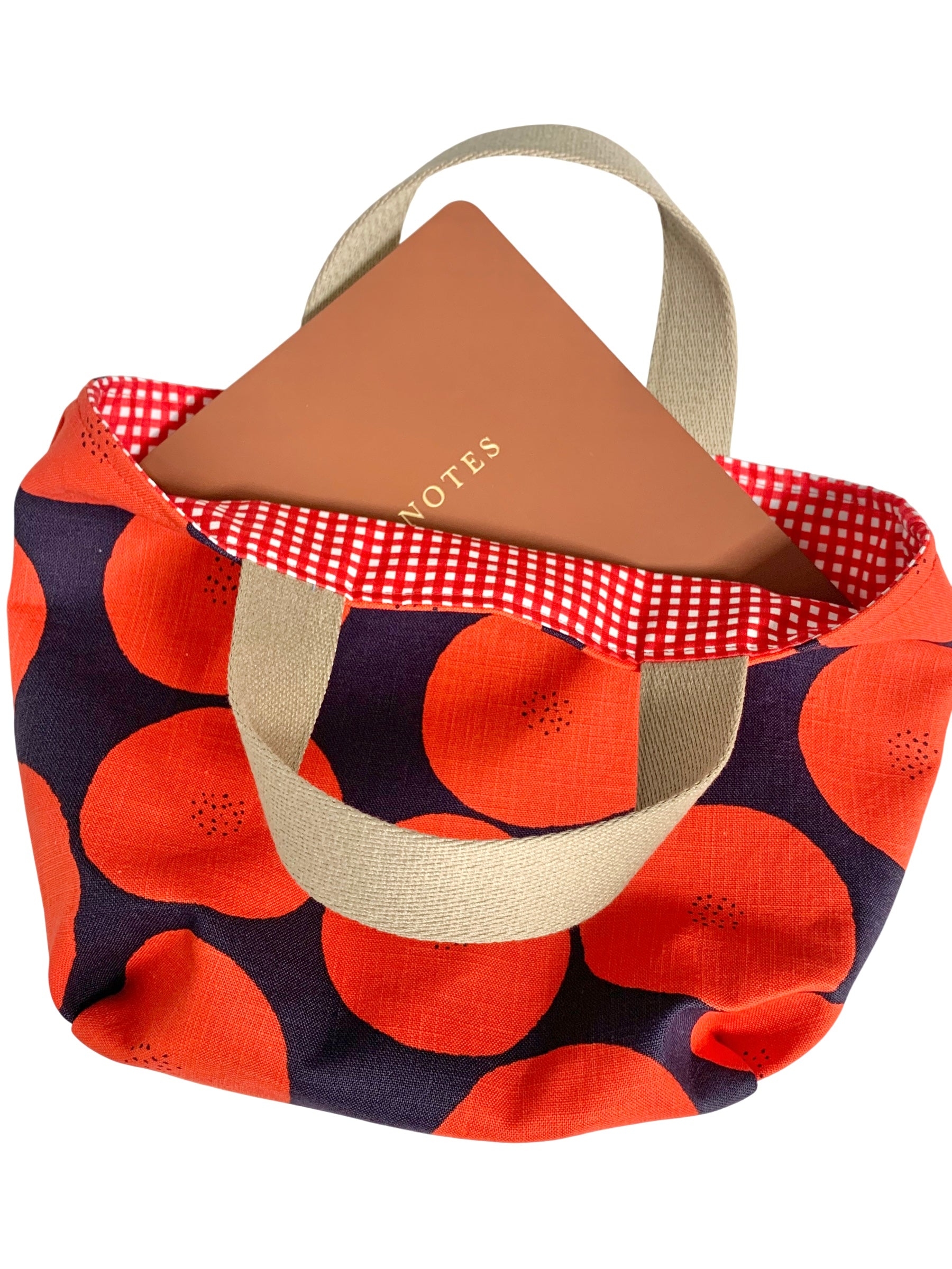 Margaux Red Mini Tote, Handmade Red Dot Cute Bag