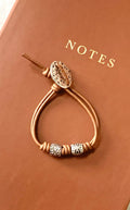 Romanesque No. 7 – Vintage Brown Leather Wrap Bracelet with Hammered Silver Accents, Minimalist Style Leather Bracelet