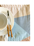 Seaside Neutral Geometry Table Placemats - Set of 4