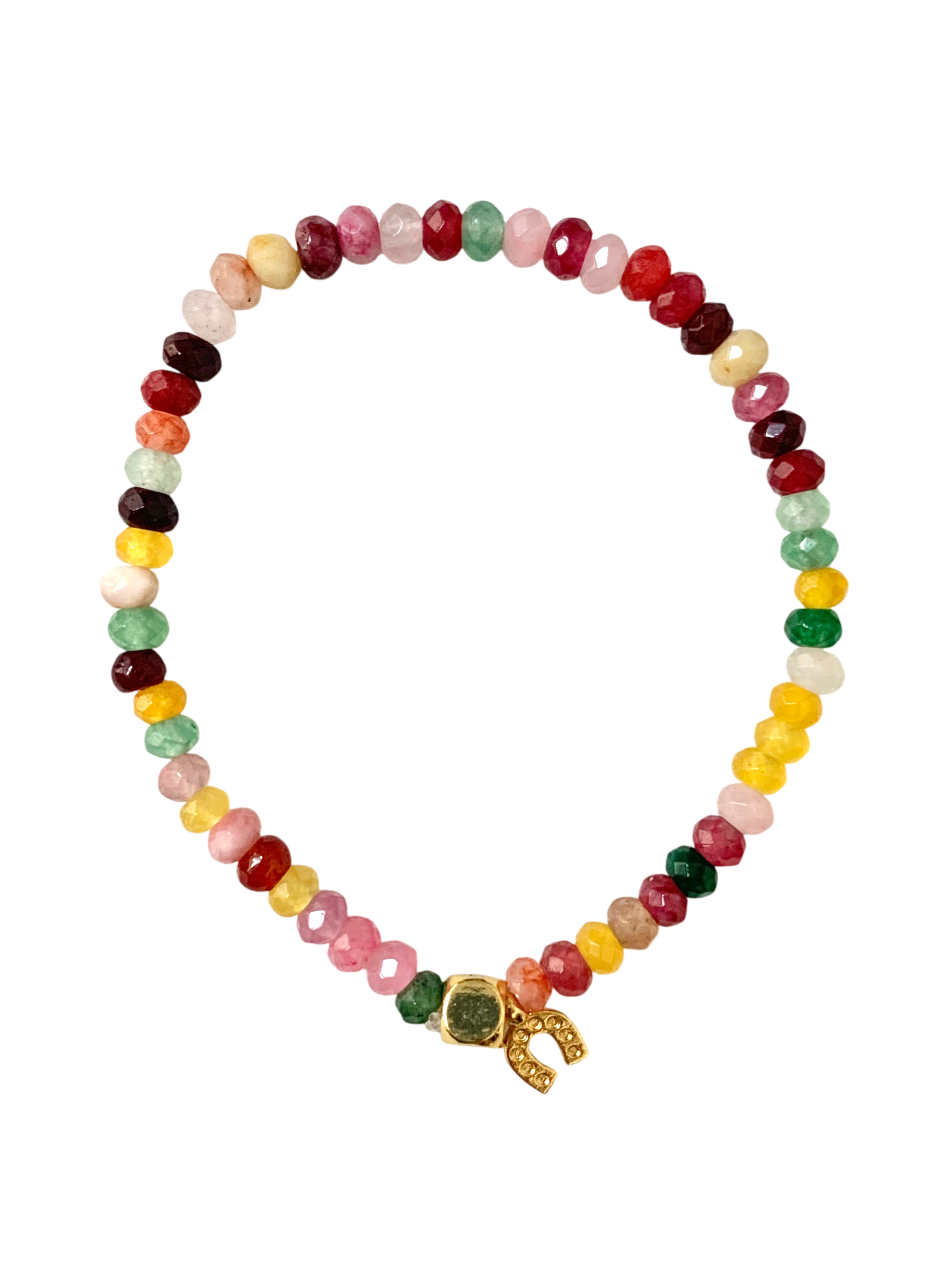 Artisanal Summer Beaded Bracelets with Lucky Charms – Semiprecious Stone & Shell Jewelry - Coastal Accessories