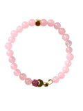 Rose Quartz Tulip Bracelet – Semiprecious Stone Fashion Jewelry