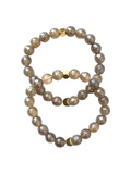 Mystical Elegant Gray Agate Bracelet
