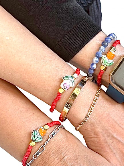 Orange Tulip Bloom Bracelet