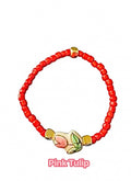 Pink Tulip Bloom Bracelet
