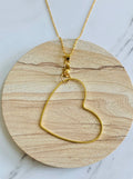 Gold Heart Necklace - Women's Fashion Jewelry