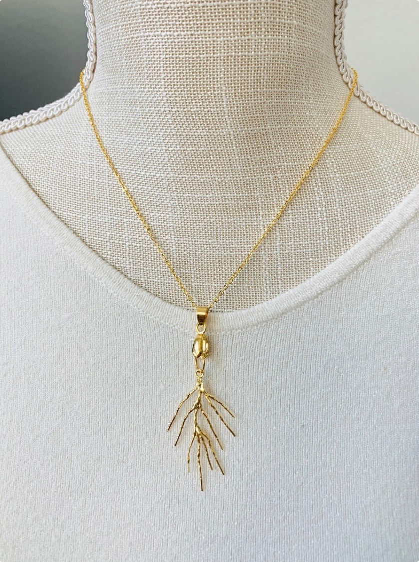 Golden Twig Necklace