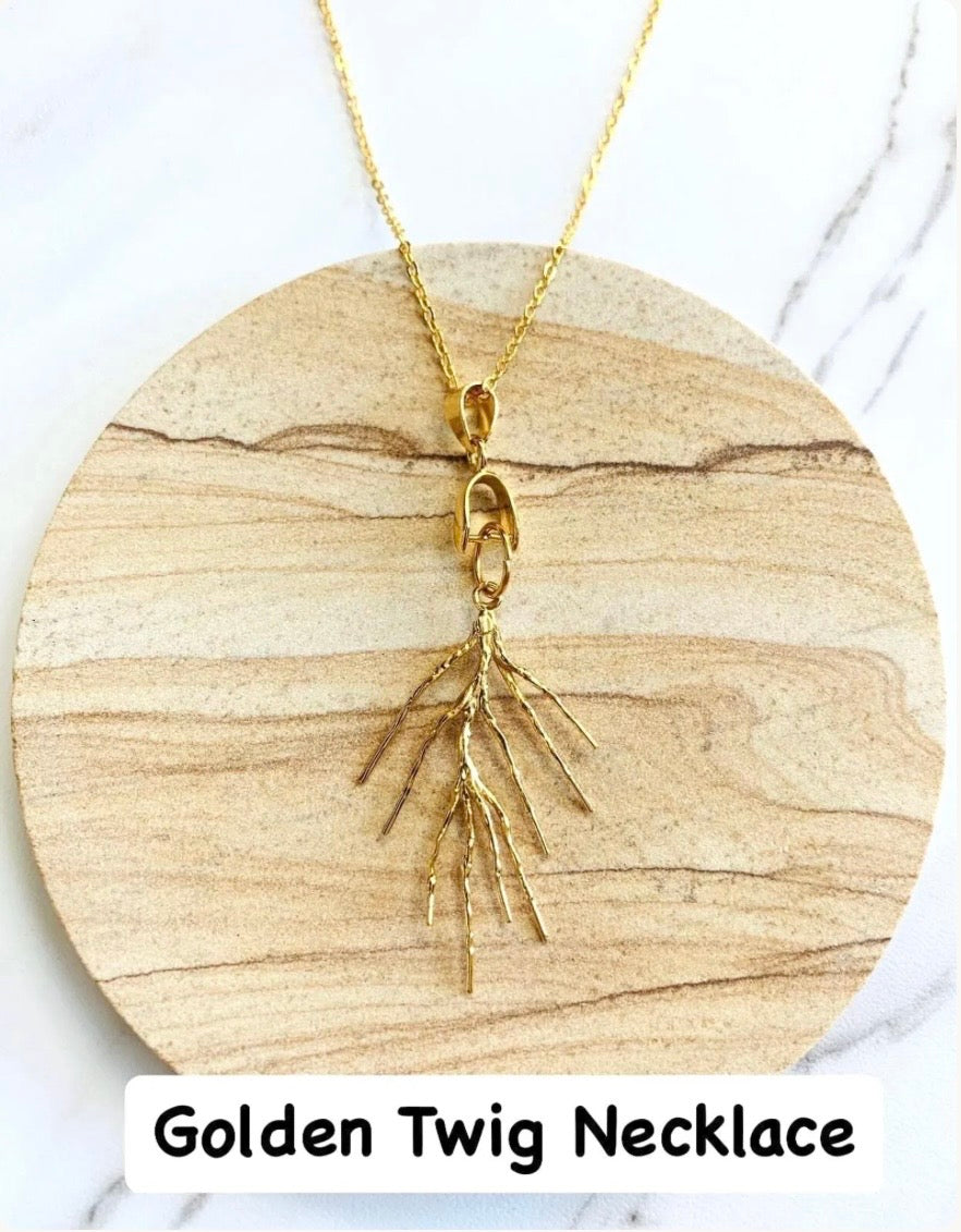 Golden Twig Necklace
