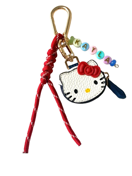 Cute Kitty Cat Bag Charm - Personalized Hello Kitty Mini Coin Purse